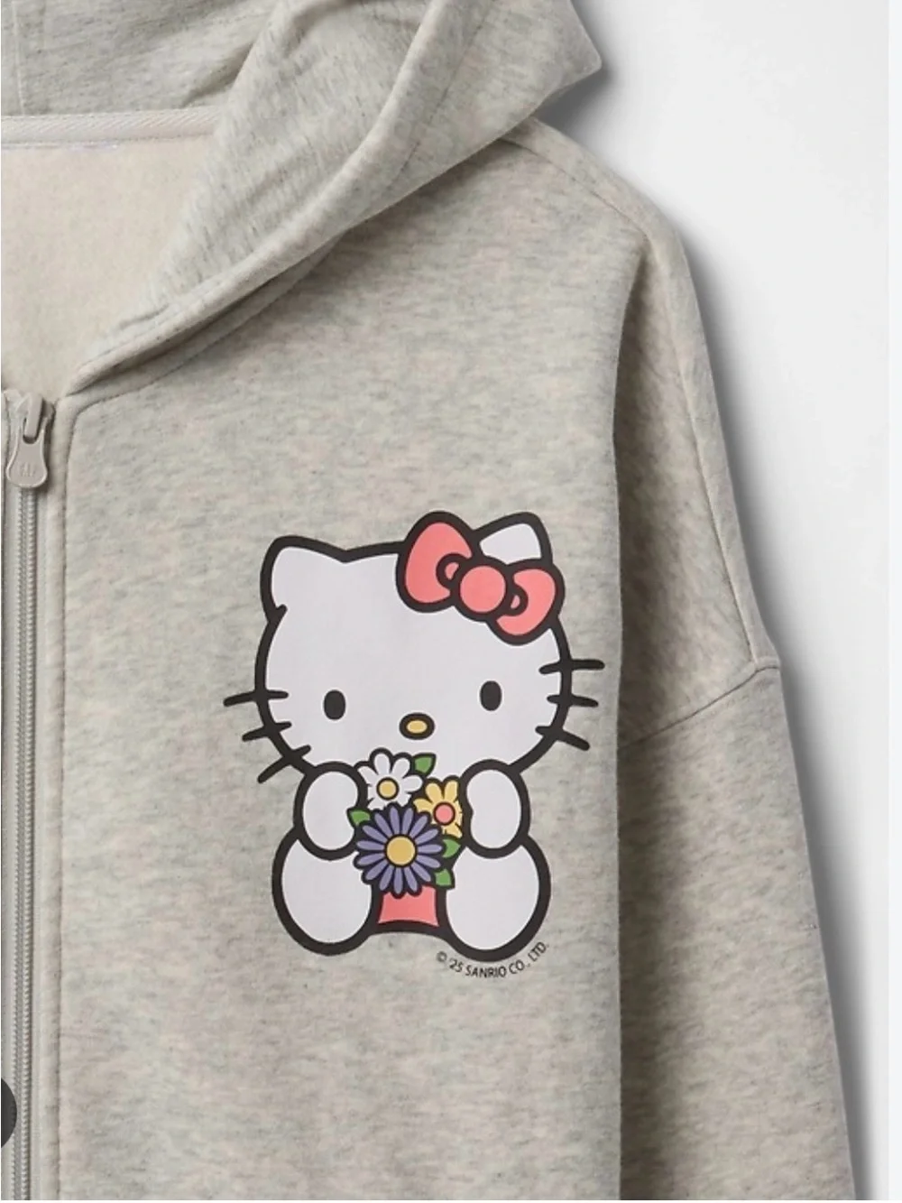 GAP Girls' sz L 10 Coral, pink & Hello kitty Gray Zip Hoodies - 3-Pack lot fall